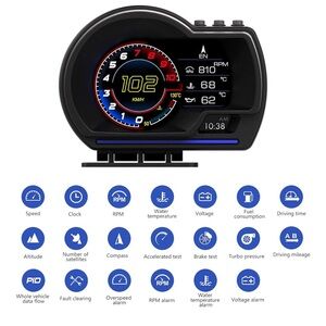 Car heads up display plugs into odb2 comes like new with cables and mount.